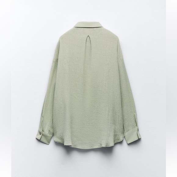 NWT Zara Oversized Linen Shirt - Picture 6 of 8